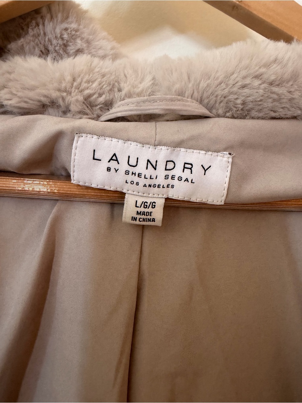 Laundry By Shelli Segal Plush Hooded Teddy Coat - Taupe - Picture 3 of 3